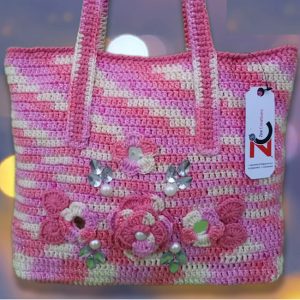 Women Purple Crochet Bag