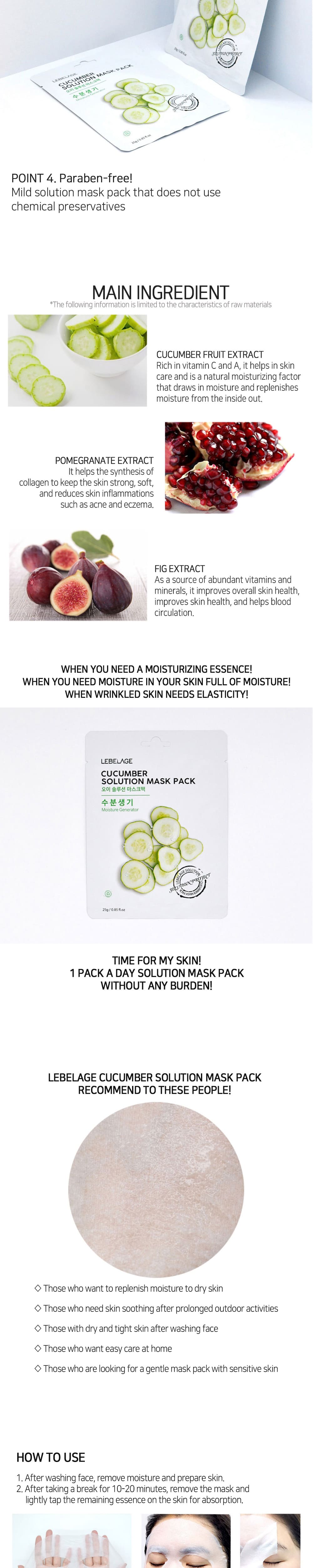 lebelage collagen green tea moisture skin use